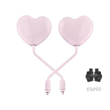 Wide-View Heart Bike Mirror Set Decorative for Daily City Travel and Street Pink not bow