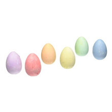 6pcs Premium Egg-shaped Colored Chalk for Kids Chalkboard School Office Sidewalk