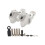 Motorcycle Bar Risers Kit, 38 Mm Raise 27 Mm Setback Silver 1