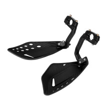 Motorcycle Handguard Set with Vented Panels and Mounting Kit Black