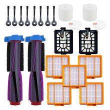 Set Completo di Accessori di Ricambio per Aspirapolvere Robot per AV2820, Comprendente 2 Spazzole Principali, 8 Spazzole Laterali e 7 Filtri
