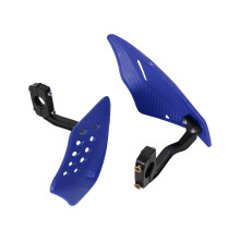 Handlebar Guard Set for Trail Bikes with Vented Panels and Bar Mounts Blue
