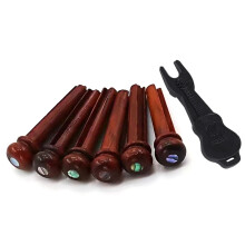 1 Set Cocobolo Wood Bridge Pins Guitar Strings Fixed Cones for Inlaid with small sh