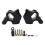 Aluminum Motorcycle Risers Set for Cockpit Position Layout Black 1