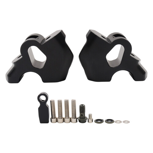 Aluminum Motorcycle Risers Set for Cockpit Position Layout Black