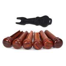 1 Set Cocobolo Wood Bridge Pins Guitar Strings Fixed Cones for Guitar Strings Wood style