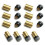 10Pcs Billiards  Pool Cue Tip Replacement Coppers PU Leather Pool Cue Tip 12MM 1