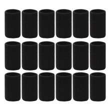 Wrist Sweatbands Colorful Sweat Bands Athletic Sports Wrist Sweat Bands for Gym Black