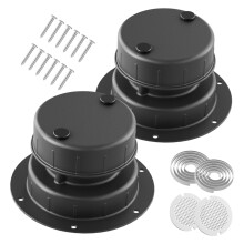 Metal Roof Vent Cover Pair for Motorhome Plumbing Pipe Repair Black