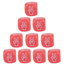 20mm Game Dices Entertainment Game Props Party Sieves Finger Guessing Noctilucent Pink