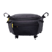 Hiking Waist Bag with Main Compartment for Daily Carry Items Black Color