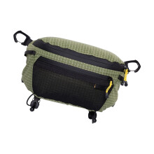 Outdoor Waist Bag with Front Pocket for Hiking Travel Daily Carry Dark Green