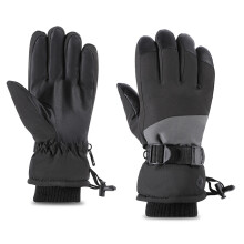 Ski Gloves Practical Warm Snowboard Gloves Touchscreens Gloves Winter Gloves Black gray
