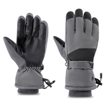 Touchscreens Gloves for Winter Ski Glove Practical Snowmobile Gloves Warm Glove Gray black