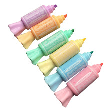 6Pieces for Creative Candy Shaped Fluorescent Ink Highlighter Double End for Dra
