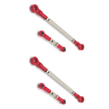 2X Metal Steering Rod Servo Link Rod for HB Toys ZP1001 ZP1002 ZP1003 ZP1004 1/10 RC Crawler Car Upgrade Parts,Red