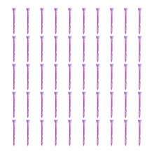 50pack Professional Infrangible Golf Tees Durability and Stability Golf Tees Purple