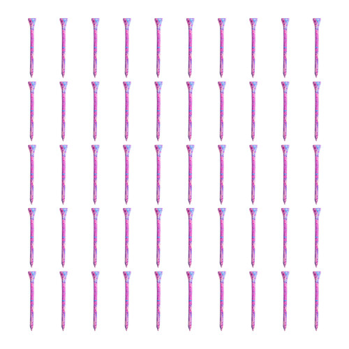 50pack Professional Infrangible Golf Tees Durability and Stability Golf Tees Purple