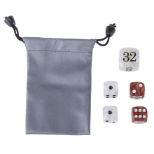 Acrylic Backgammon Dices Set with Pearls Finish for Board Game, Acrylic Dices Brown White
