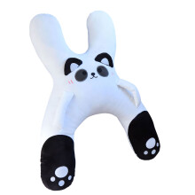 Kids Car Seat Rest Support Pillow with Soft Cushioned for Daily Ride Road Black and white
