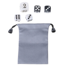 Classical Pearls Dices Set for Backgammon, Acrylic Gaming Accessories Elegant Black White