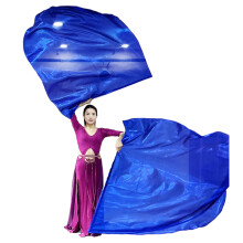 2Pcs Semicircle Praise Dance Worship Flags with Scalable Rod for Dance Sapphire blue