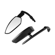 Motorcycle Mirror Pair with Custom Style Aluminum Design for Daily Road Use Black
