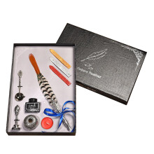 Retro Writing Quill Pen Exquisite Ornate Relief Pattern Design Feather Pen Kits 2