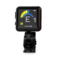 Clip on Guitar Tuner Electric Guitar Tuner USB Rechargeable Guitar Tuner Black