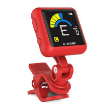 Professional Guitar Tuner Clip-On Tone Tuner Quick & Accurate Tuning Red