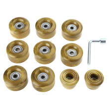 Double Row Roller Skate Accessories Quads Skate Replacement, Skateboard Wheels Gold powder
