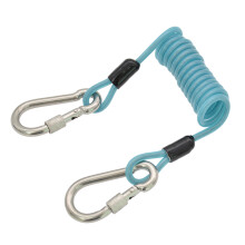 Divings Camera Lanyard Clip Spirals Coiled Cable Lanyard for Divings Sports Lake Blue