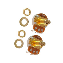 2Pcs A500K/B500K Guitar Pots Shaft Taper Volumes Guitar Potentiometer B500K