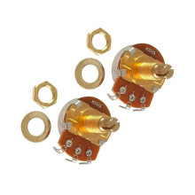2Pcs Electric Guitar Pots A500K/B500K Linear Taper Guitar Potentiometer Enduring A500K