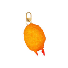 Pack Realistic Food Keyring PVC For Party Bags Backpack And Car Decoration fried