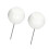 Driving Range Golf Markers 2 Pack Ball Shape Stakes for Grass Use White 1