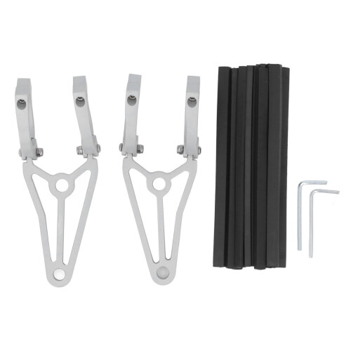 2x Motorrad Scheinwerfer Halterung 33-41mm Silber