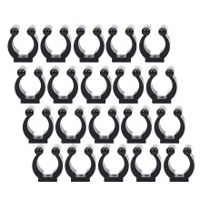 20Pcs Black Billiards Cue Clip Fishing Rod Storage Clips Holders Replacement M