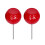 Golf Course Markers 2 Pack Ball Shape Ground Stakes for Driving Range Red 1