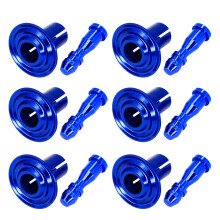 6Pcs Aluminum Rivet Screws For Motorcycle Frame Cover Colorful Trim Blue