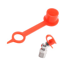 Red Plastic Grease Fitting Dust Caps For Motorcycles Nipple Protective Cap 100pc 6mm
