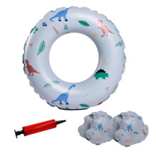 Kids Arm Float Inflatable Swim Arm Band Float Sleeve Kids Swimming Rings 70 blue dinosaur