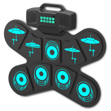 9 Pads Electric Drum Practice Drum Built-in Speaker Machine with Headphone Jacks WGS505