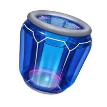 Single Tub Party Tub in Blue PVC with Lighted Drink Tub Form