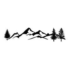 Car Reflective Stickers Tree for Camper RV Trailer Truck Door Panel Decal Bumper Black