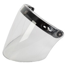 3-Snap Helmet Bubble Visor Lens for 3/4 Retro Open Face Motorcycle Helmet Transparent