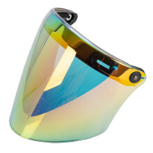 Universal 3-Snap Open Face Helmet Visor 3/4 Helmet Visor Shield Helmet Accessory REVO gold