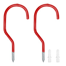 2Pcs Indoor Bicycles Wall Stand Bike Wall Mount Hook Heavy Duty Hook Organizers Red