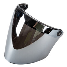 3-Snap Helmet Bubble Visor Lens for 3/4 Retro Open Face Motorcycle Helmet Silver
