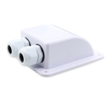Solar Panel Junction Box Plastic Connector 1/2 Hole Roof Cable Entry White Double hole